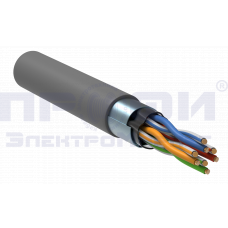 ITK Кабель витая пара F/UTP  кат.5E 4х2х0,52 solid PVC серый (305м) РФ LC1-C5E04-311-S-P-R