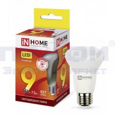 Лампа светодиодная LED-R63-VC 9Вт 230В Е27 3000К 810Лм IN HOME