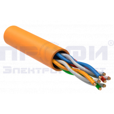GENERICA РФ Кабель витая пара U/UTP 5E 24AWG 4PR LSZH оран. 305м (BC1-C5E04-127-305-R-G)
