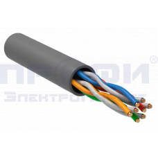 GENERICA РФ Кабель витая пара U/UTP 5E 24AWG 4PR PVC серый 305м (BC1-C5E04-111-305-R-G)