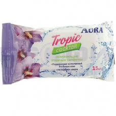 Салф влаж Aura Tropic Cocktail освежающие 15шт в асс