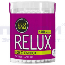 Палочки ватн Relux цилиндр 100шт/БумГр /24