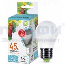 Лампа светодиодная LED-ШАР-standard 5.0Вт 230В Е27 4000К 450Лм ASD