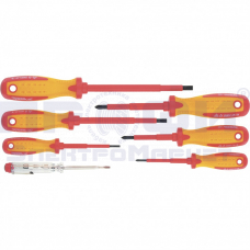 Набор отверток диэлект. до 1000В, двухкомп. рукоятки 7штук Matrix Professional (13355)