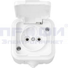 Розетка РА16-296 б/з IP54 (Пралеска Аква)
