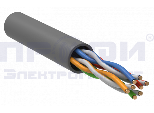 GENERICA Кабель витая пара U/UTP кат. 5E 100МГц 4 пары PVC INDOOR серый (BC1-C5E04-111-305-G)